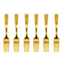 شوكة طعام ستانلس ستيل ذهبي 2 قطعة / HK263G-3