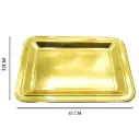 صينية مستطيلة ذهبي مقاس 45 سم / KI25807G