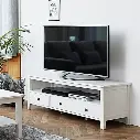 ميز تلفاز وخزانه افقيه ابيض 133X49X50 سم / FR000012