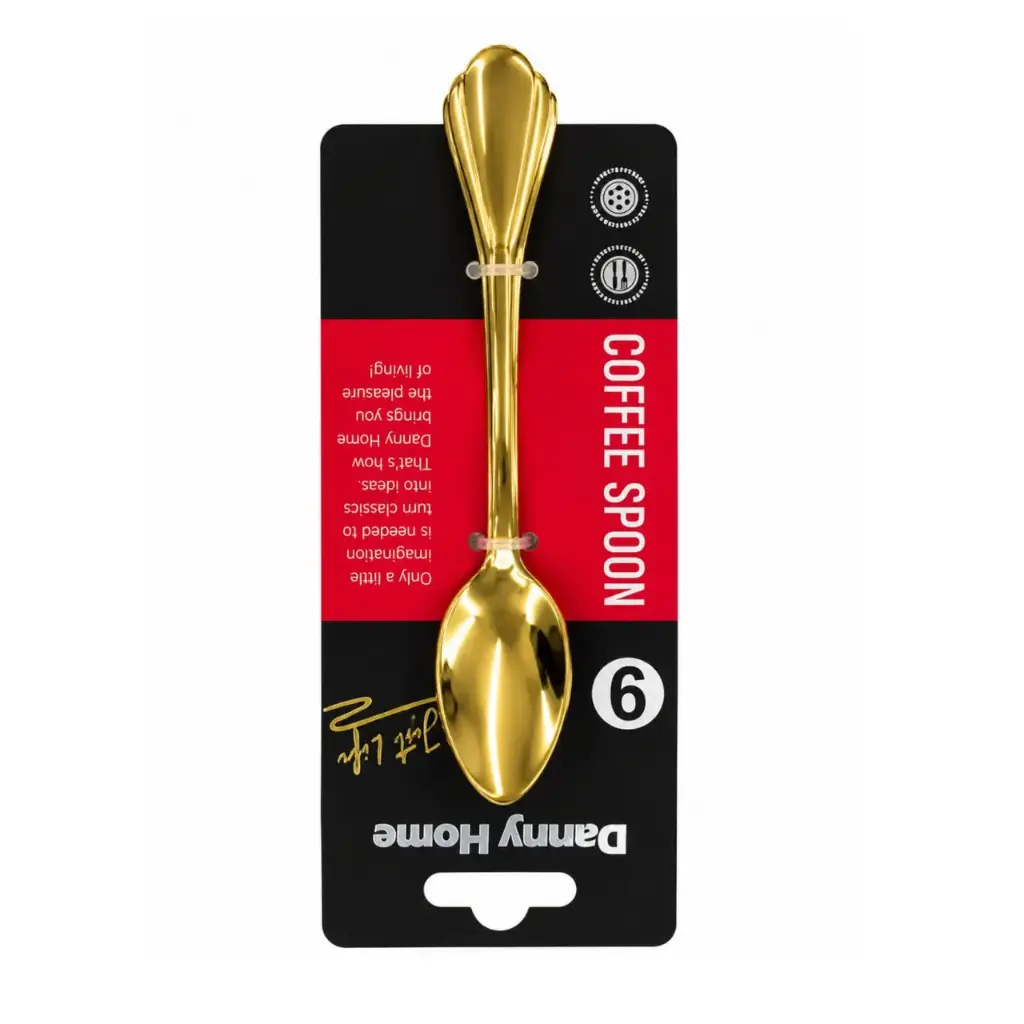Coffee ملعقة 6 قطعة ستانلس ستيل 430 / HK034G-6
