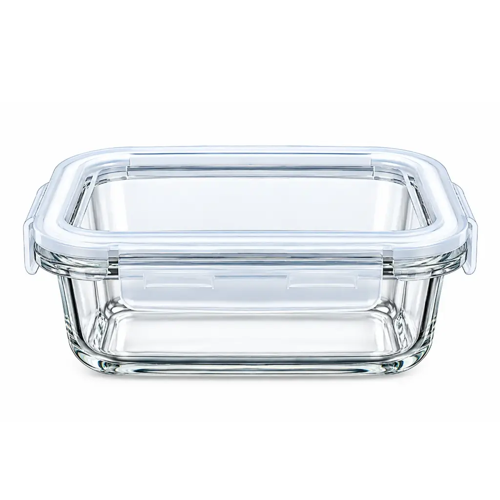 حافظة طعام زجاجية محكمة الإغلاق مستطيلة سعة 400ml / BXH05-02