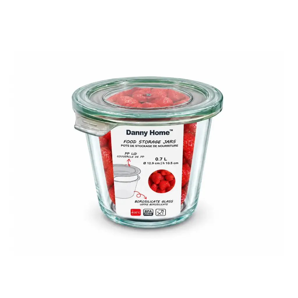 حافظة طعام زجاجية محكمة الإغلاق  سعة 700ml / BXH10-01
