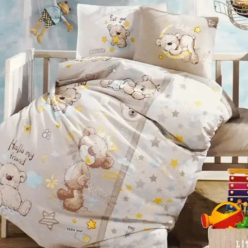 [SLEEP TİME-PINK-V1] سيت شرشف طفل  قطع تركي قطن %100 / TrT01X050015