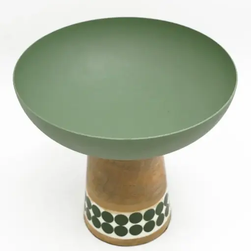 [J@HIT130050] مقدمة قاعدة خشب + معدن / 14x15سم - Green - HIT130050