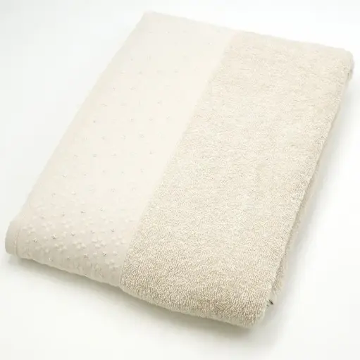 [J@TrT080115] منشفه قطن 100% - 100x145 سم - TrT080115 / OFF WHITE