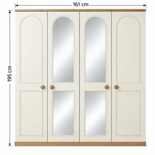 [POPPY  4 DOOR WARDROBE] خزانة ملابس 4 أبواب / POPPY- TFR030025