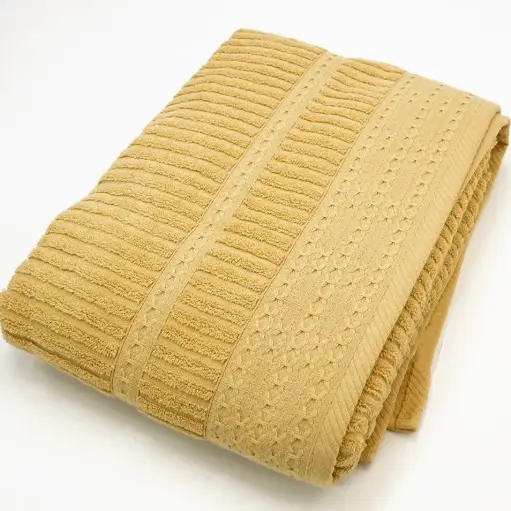 [J@TrT080207] منشفة قطن 100 %  / TrT080207 - MUSTARD