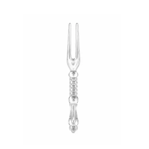 [KI25800] شوكة فاكهة شفافة بلاستك 60 قطعه / KI25800