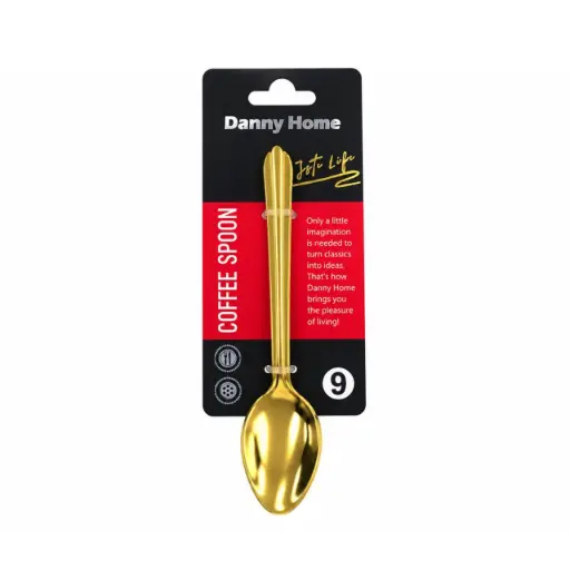 [HK035G-6] Coffee ملعقة 6 قطعة ستانلس ستيل 430 / HK035G-6