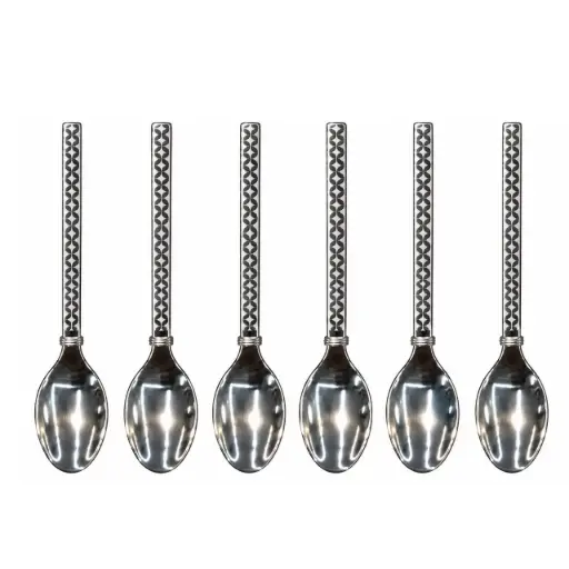 [HK045-6F] Coffee ملعقة 6 قطعة ستانلس ستيل 430 / HK045-6F