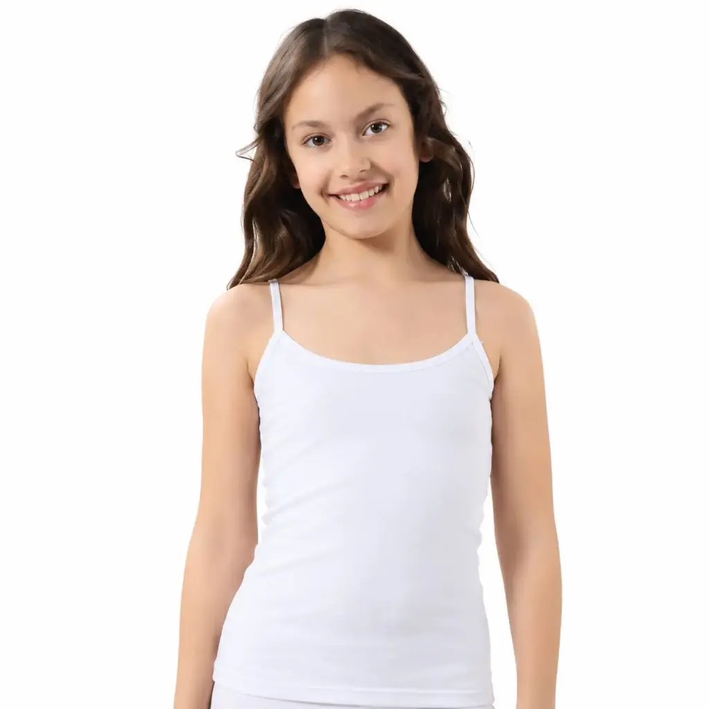 ozgan / t21 w / 0806 / فانيله بناتي / TK42 / 7-8 / ابيض