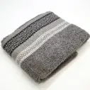 منشفة جاكورد تركي رمادي 70x135 سم / TrT080018