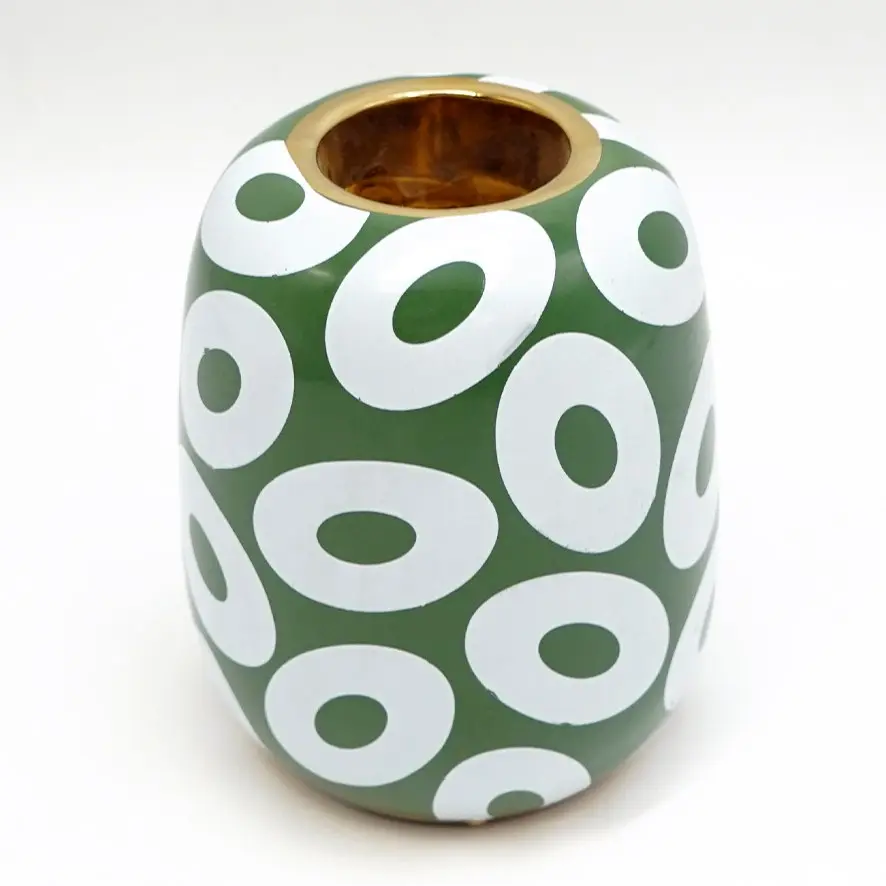 شمعدان خزف مذهب / IT270045