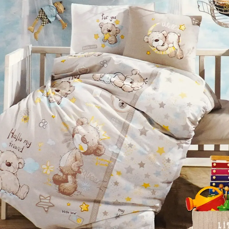 سيت شرشف طفل 4 قطع تركي 120x200 قطن 100% / TrT01X050015