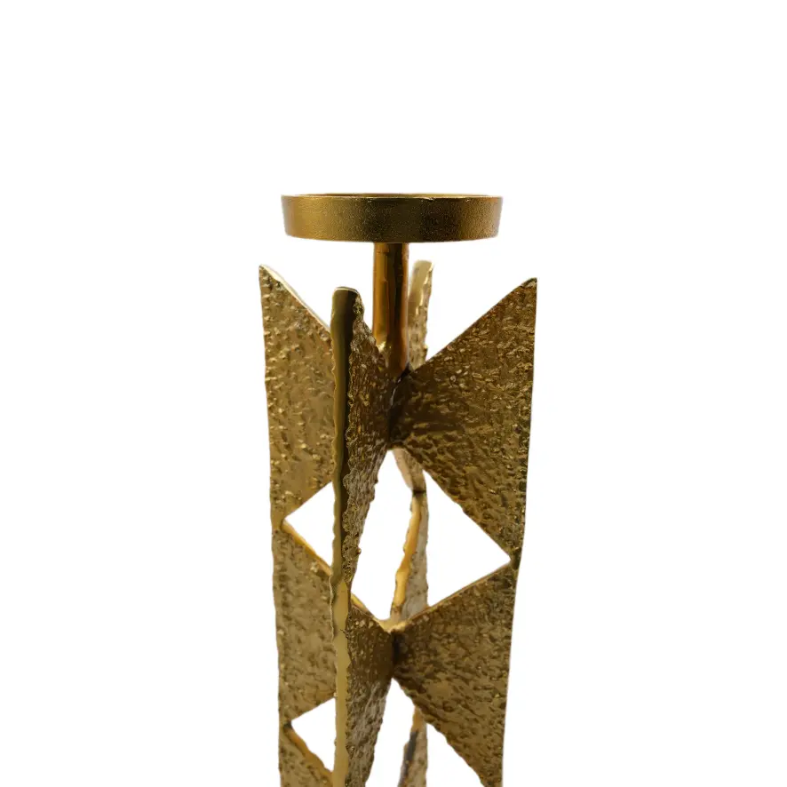 شمعدان قاعدة معدن ذهبي حجم كبير هندي / SAR-5079 / 010029