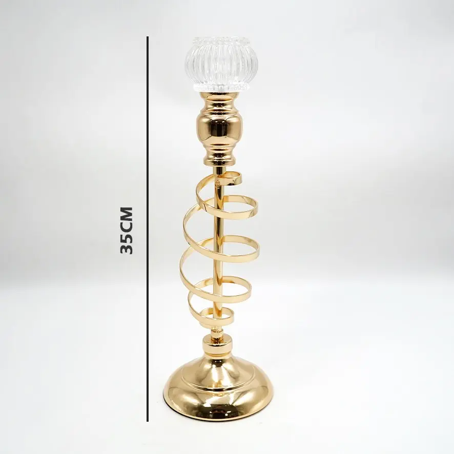 شمعدان معدن ذهبي / DE008455
