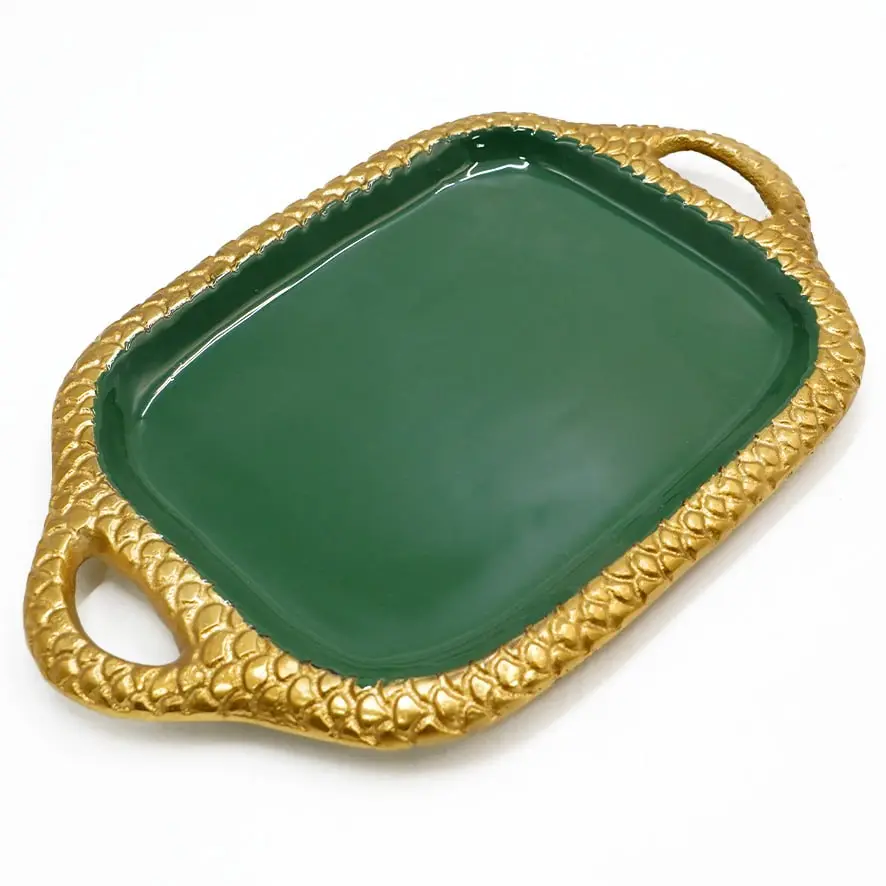 صينية تقديم المنيوم كبير هندي صناعة يدوية / 10064