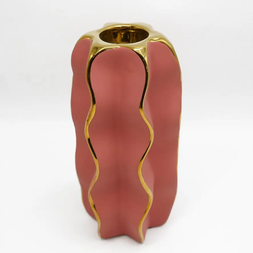 فازة خزف مذهب / IT270070