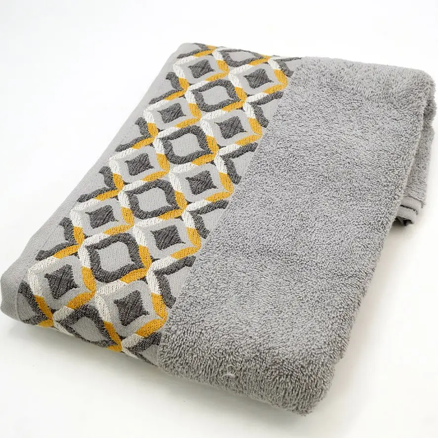 منشفة جاكورد تركي رمادي 70*135 سم / TrT080038