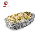 سيت صينية المنيوم بيضوي استخدام مرة واحدة 3 قطع 34*24 سم / FLK23-4