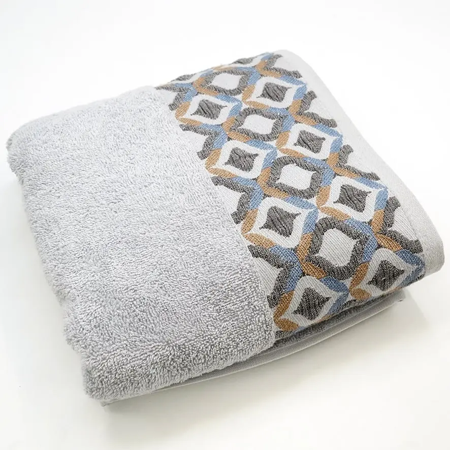 منشفة جاكورد تركي رمادي 70x135 سم / TrT080053