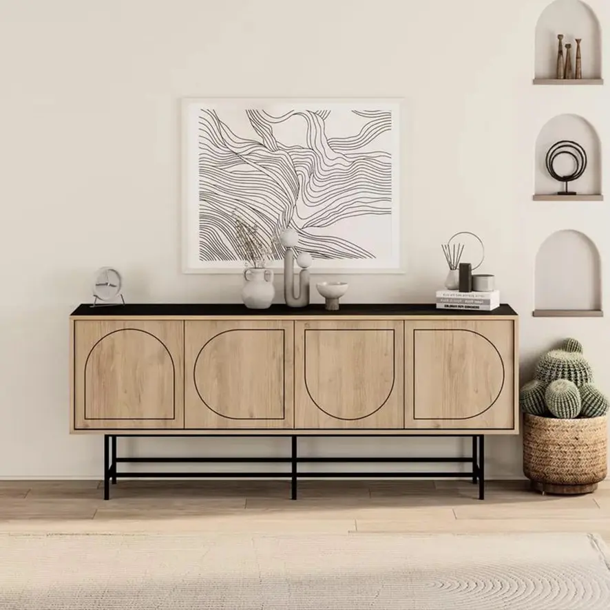 طاولة تلفزيون جوجي موس - خشب البلوط الياقوتي / M.TV.24823.2