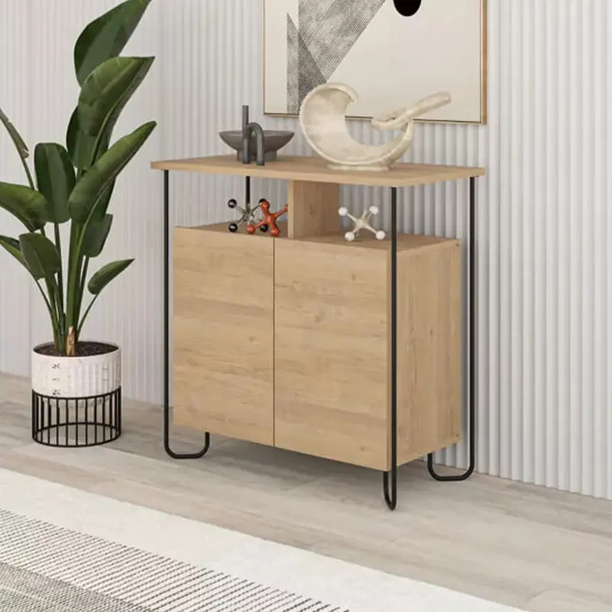 خزانة قرنية ذات بابين من خشب البلوط الياقوتي / M.DO.24333.3