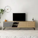 طاولة تلفزيون فيونا من خشب البلوط الياقوتي - رمادي عتيق / M.TV.23530.4