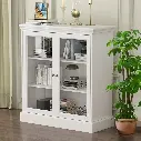 بوفيه تخزين باللون الابيض  90X40X100 سم / FR000017