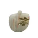فازه زجاجيه مزخرفة ونقشه ورده معدن ذهبي 14x33.6x30 سم / HIT070078