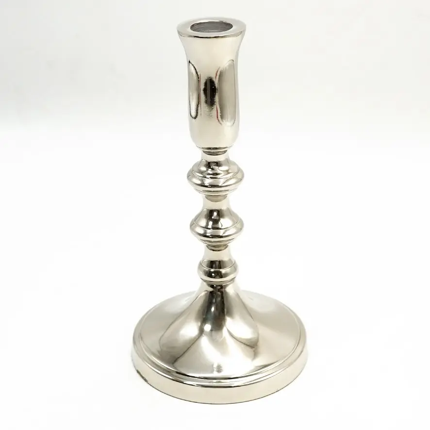 شمعدان معدني ذهبي متوسط / HIT020222       