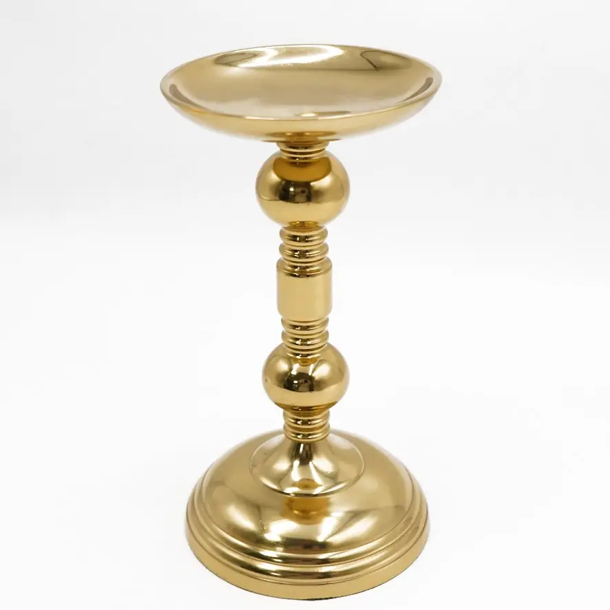 شمعدان معدني ذهبي صغير / HIT020172       