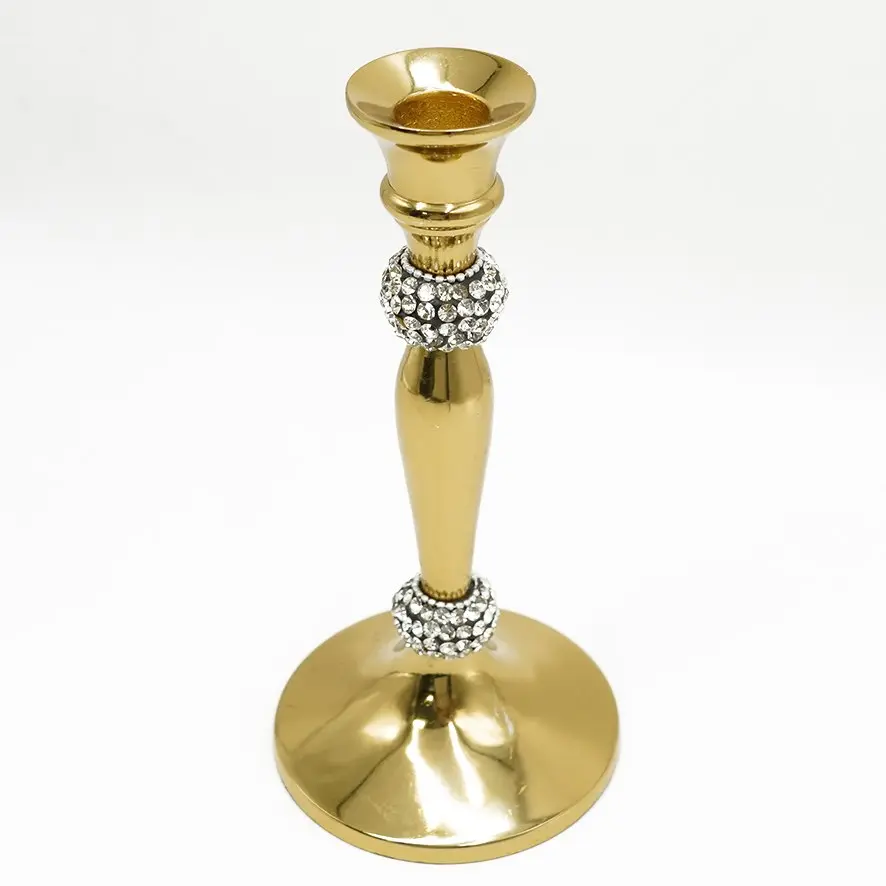 شمعدان معدني فضي صغير / HIT020204       