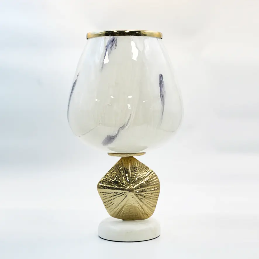 فازة زجاج قاعدة رخام / HIT090114