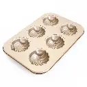 قالب معجنات معدن 6 مكان 26x18.6 سم  / Ki25-650