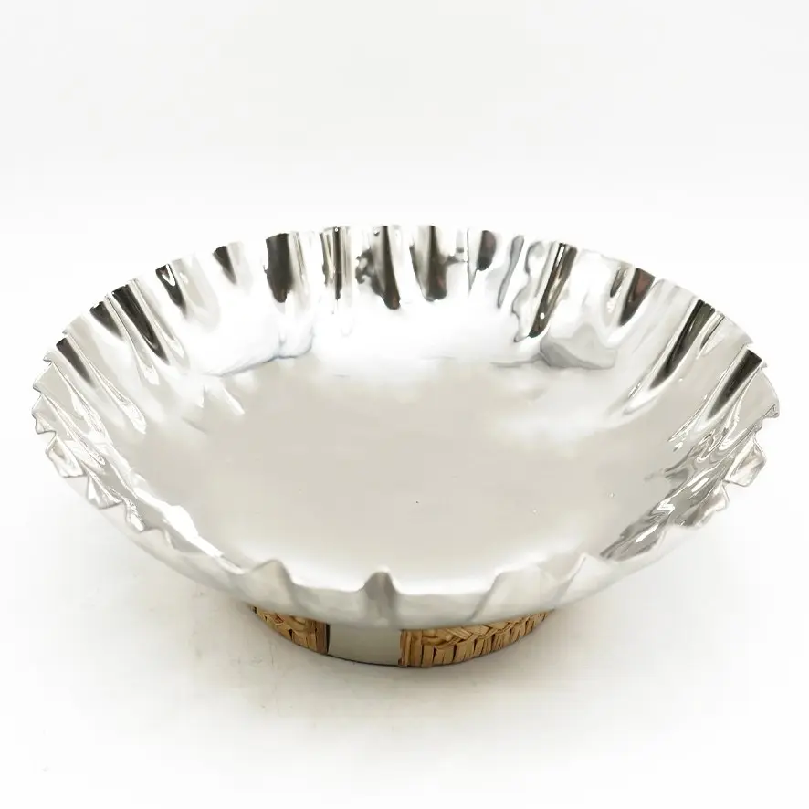 وعاء ستيل بقاعدة من الخيزران / HUK030060