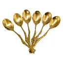 ملعقة شاي ذهبي مكونة من 6 قطع / Ki25-749