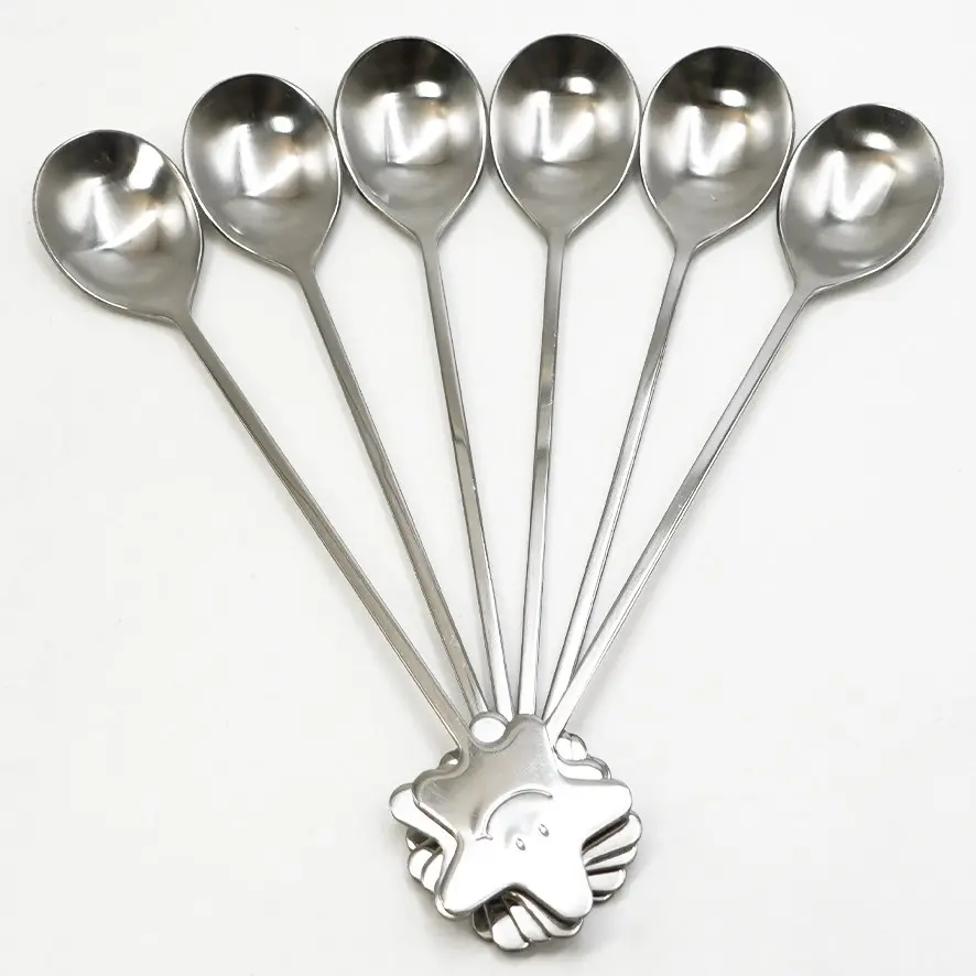 ملعقة شاي فضي شكل نجمه من 6 قطع / Ki25-755