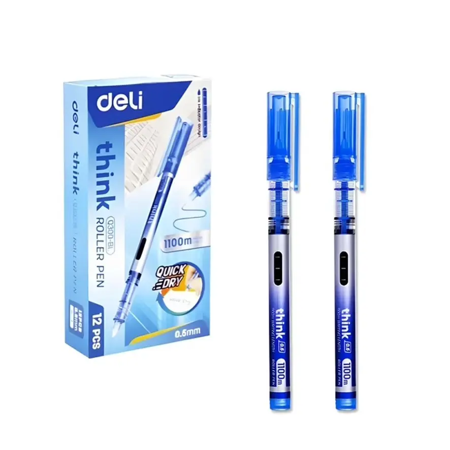 سيت قلم 12 قطعه  سوفت 0.5 ازرق Q300BL