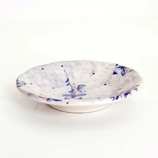 [20619] صحن استكان سيراميك ملون 11 سم / 20619