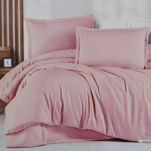 [SUAVE (JDR)-POWDER-V8] سيت غطوة (مقلم) نفرين 3 قطع تركي 230*240 قطن 100% / TrT01X030047