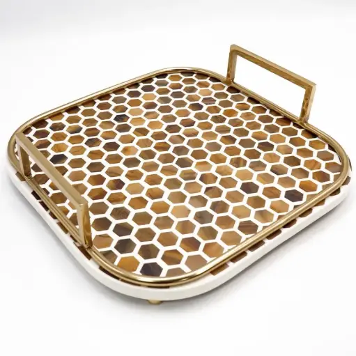 [BD-4105 S] صينية تقديم MDF مع مقبضين / BD-4105 S - HIT120079