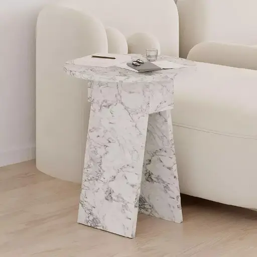 [M.SH.24536.5] طاولة جانبية تشين كارارا / M.SH.24536.5