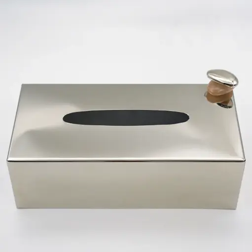 [J@HIT140017] علبة مناديل / ستانلس ستيل - HIT140017