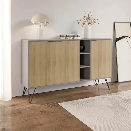 [M.K.20985.11] كونسل كلارا كونسول الرملي - خشب البلوط الياقوتي / M.K.20985.11