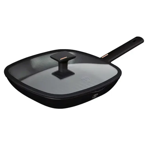 [BH/7093N] مقلاة شواء مع غطاء، 28 سم / BH/7093N