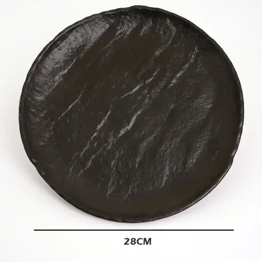 [WL-661127 / A] ROUND PLATE 11" | 28 CM صحن دائري اسود