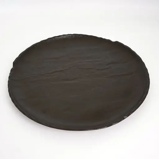 [WL-661128 / A] ROUND PLATTER 12" | 30 CM صحن دائري اسود