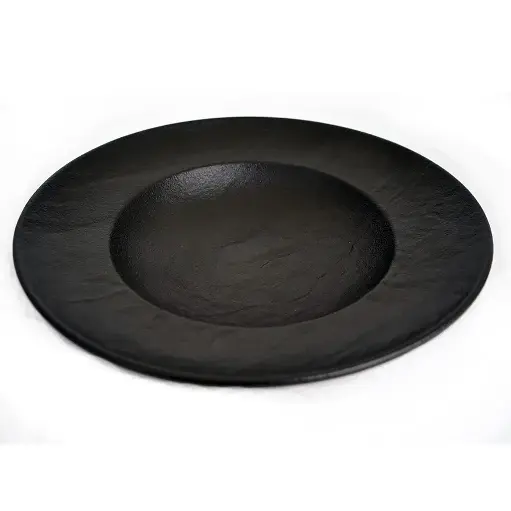 [WL-661130 / A] DEEP PLATE 10" | 25.5 CM 12 FL OZ | 350 ML صحن دائري عميق اسود