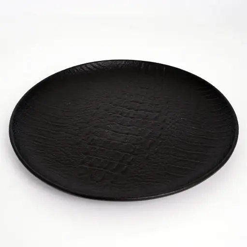 [WL-662105 / A] ROUND PLATE 9" | 23 CM صحن دائري قليل العمق اسود